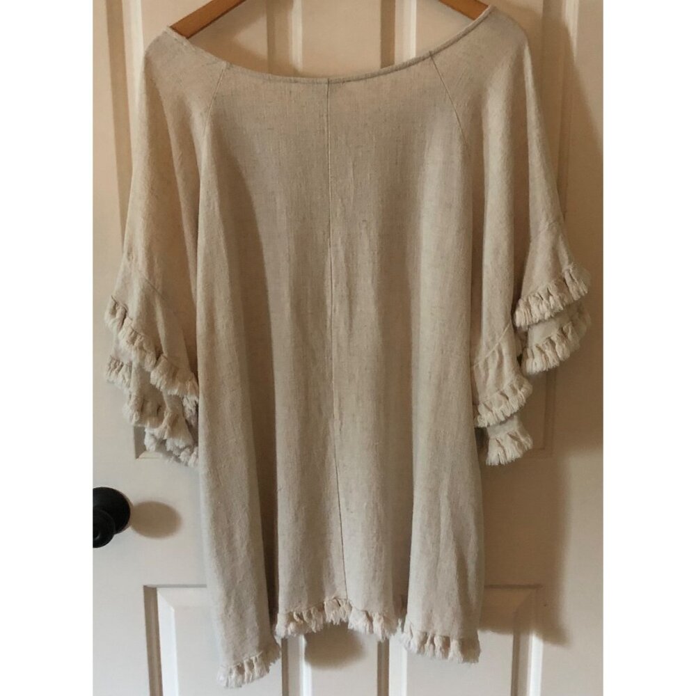 **SOLD**Women's Plus Size Umgee + Blouse Ruffle Sleeve Star Print Top 2XL - Picture 6 of 9